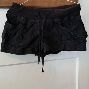 Black cargo shorts